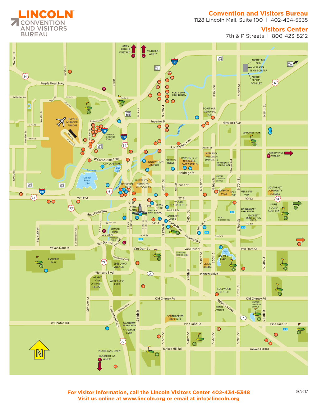 Map of Downtown Lincoln