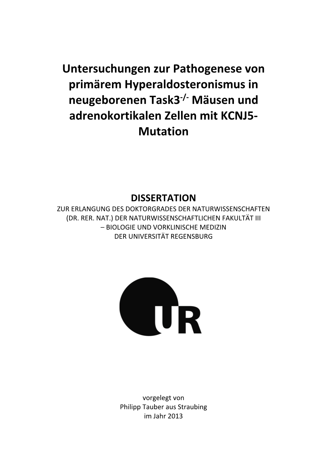 Mäusen Und Adrenokortikalen Zellen Mit KCNJ5‐ Mutation