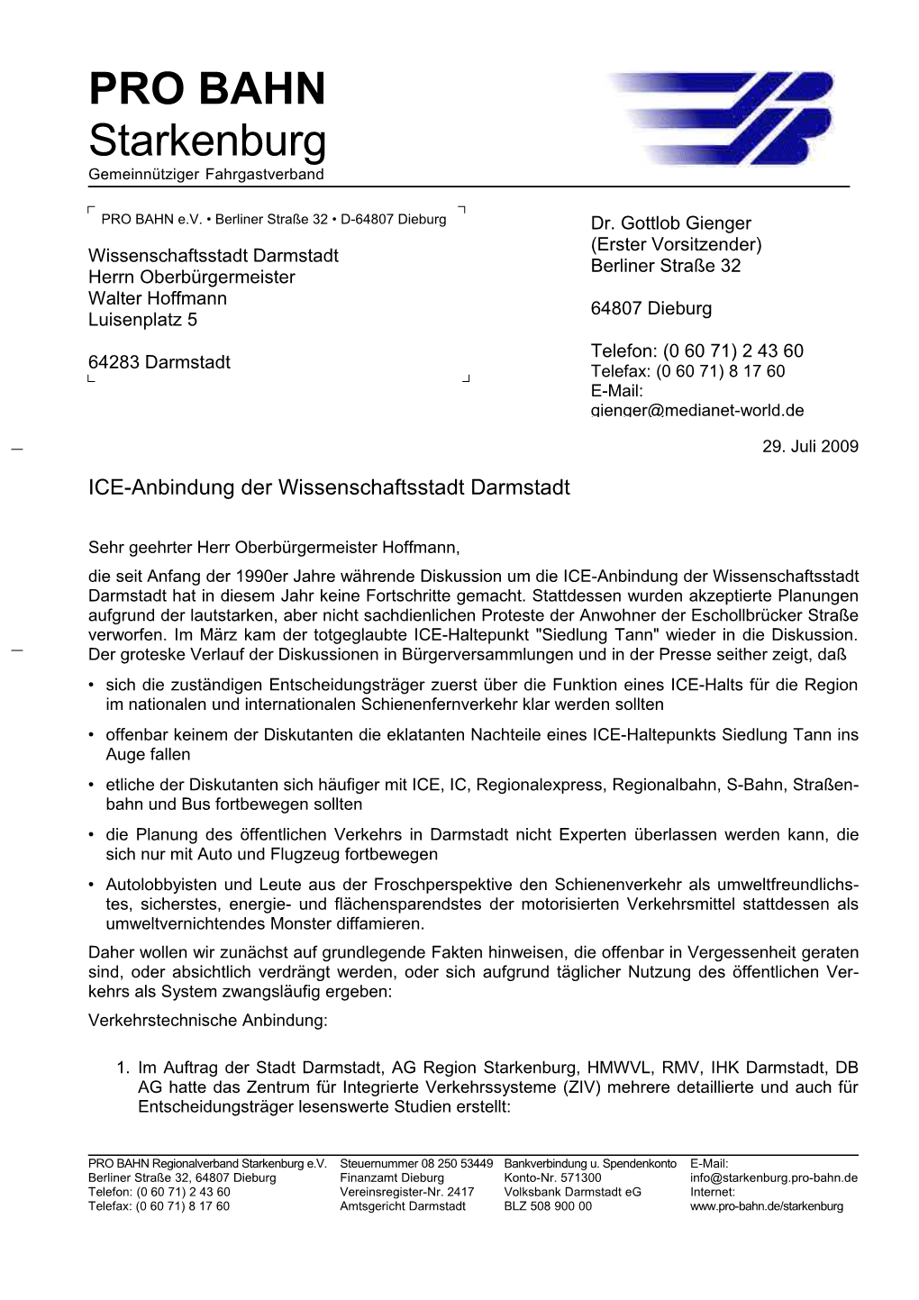 ICE-Anbindung Wissenschaftsstadt Darmstadt