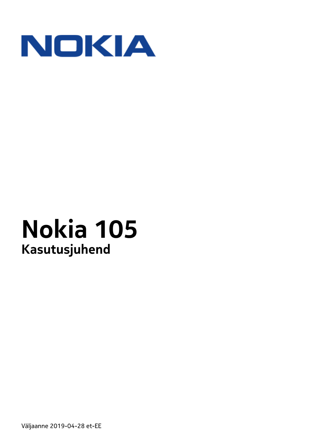 Nokia 105 Kasutusjuhend