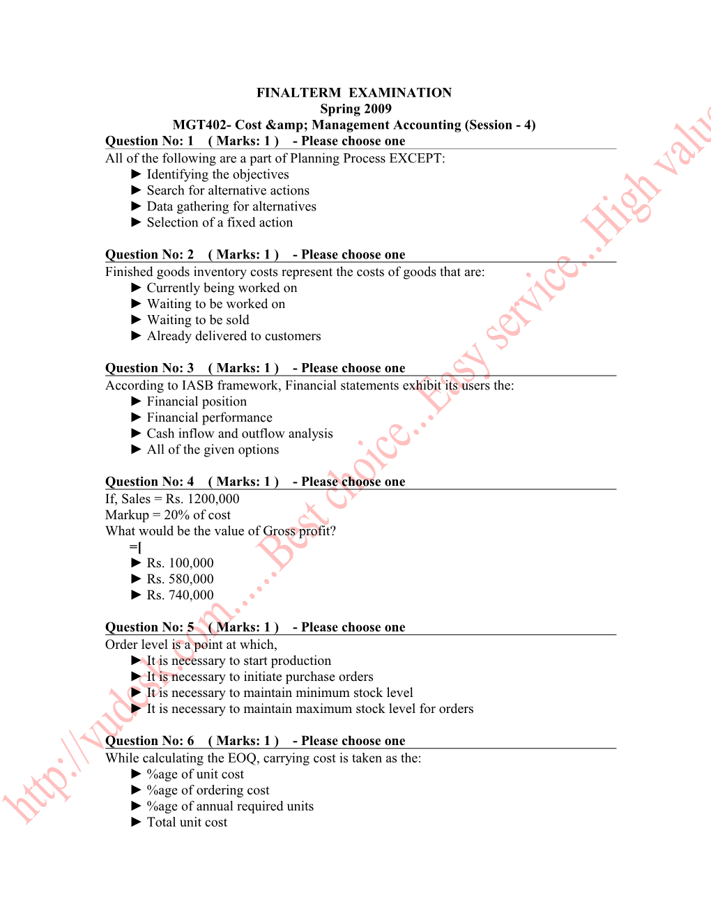 MGT402- Cost & Management Accounting (Session - 4) s1