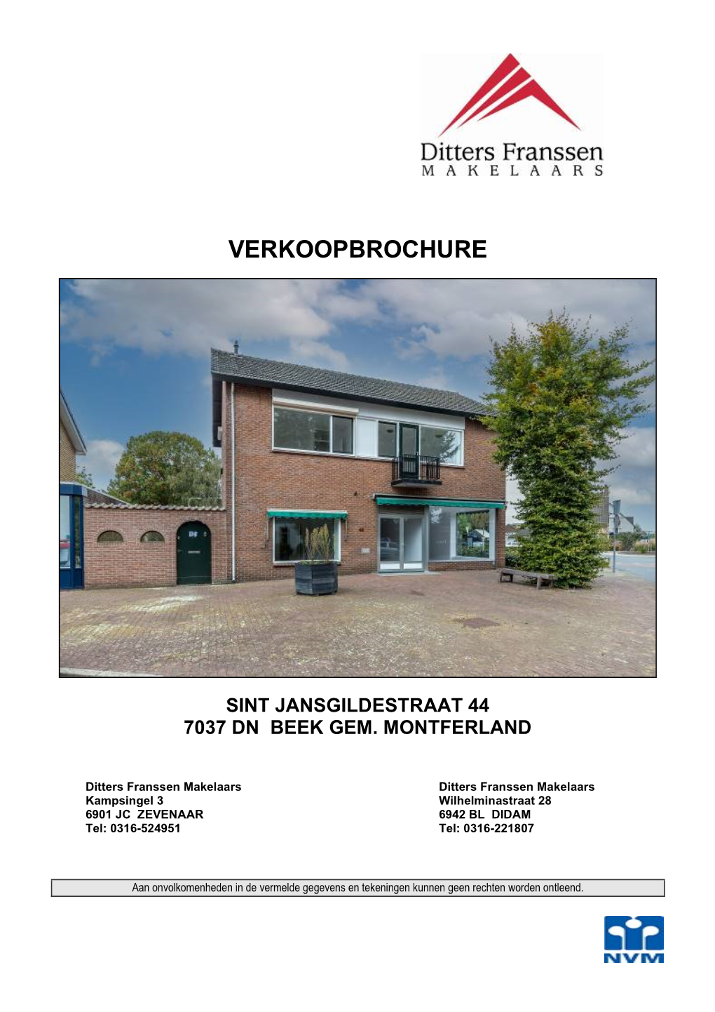 Brochure Sint Jansgildestraat 44 Te Beek