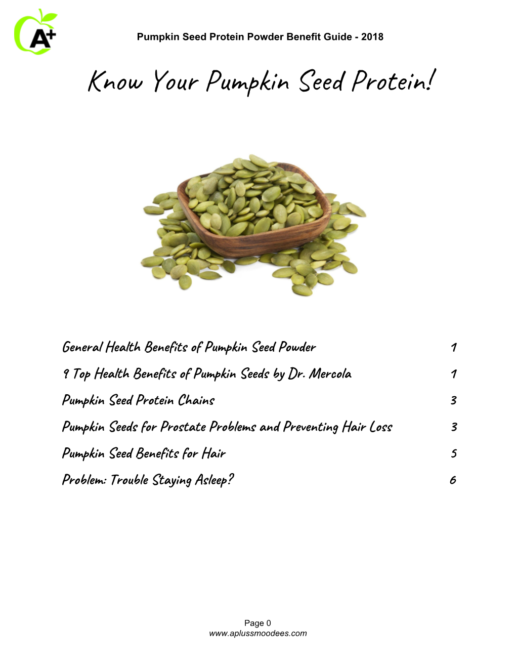 Know Your Pumpkin Seed Protein!