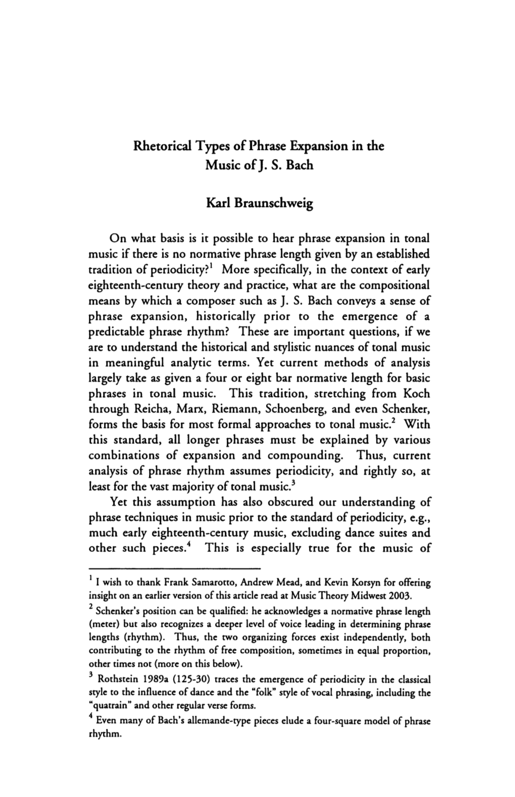 Rhetorical Types of Phrase Expansion in the Music of J. S. Bach