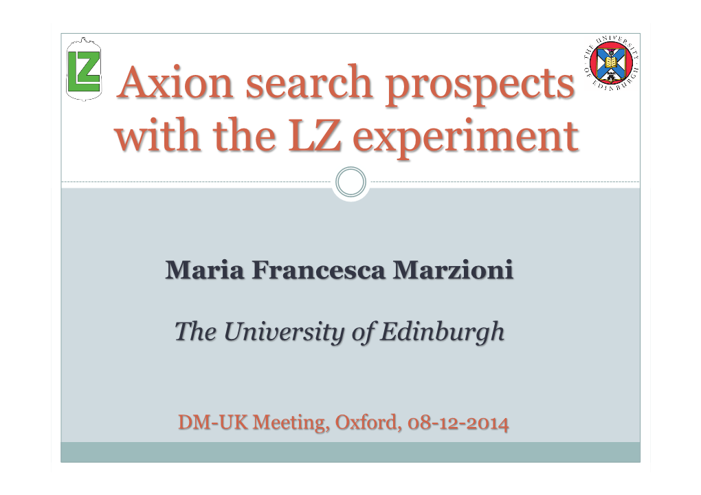 Axion Search Prospects with the LZ Experiment