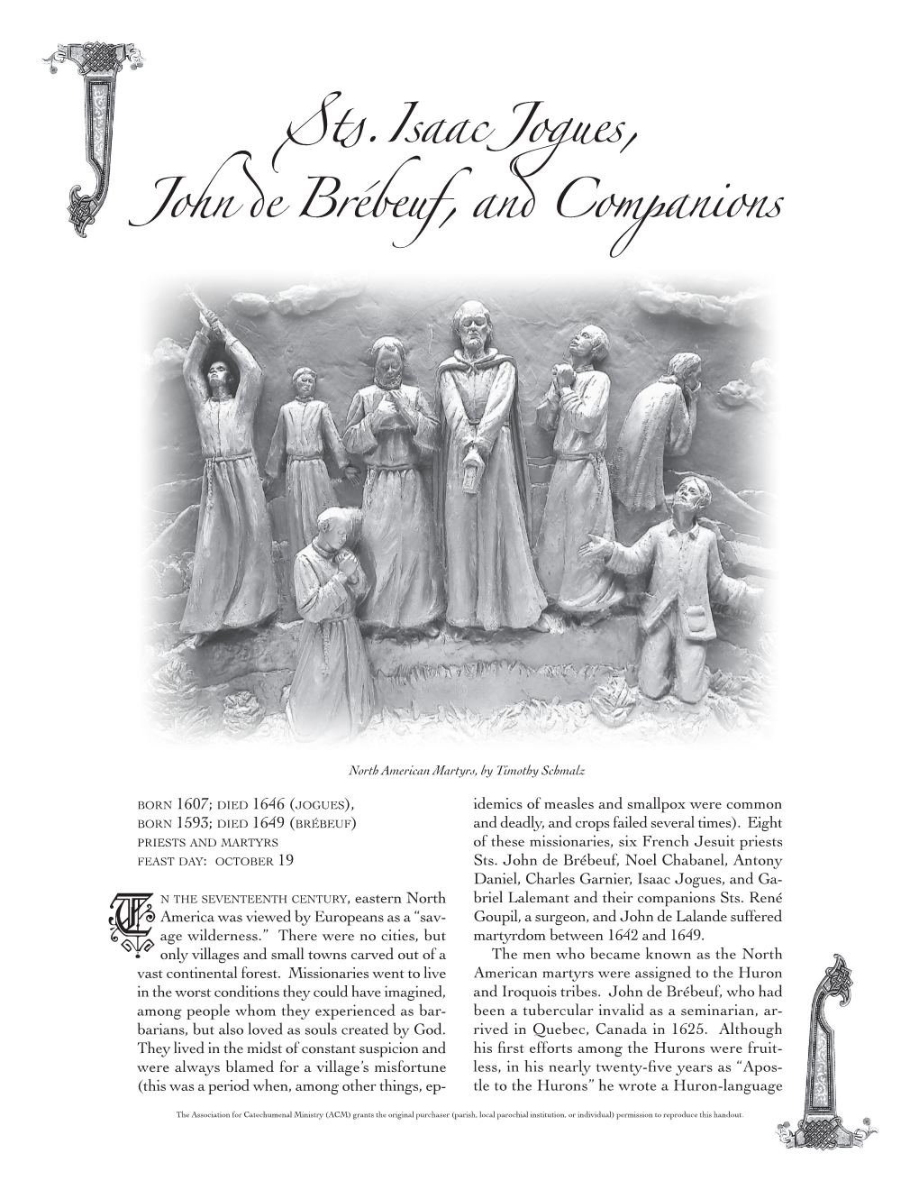 Sts. Isaac Jogues, John De Brébeuf, and Companions ~ Page 2