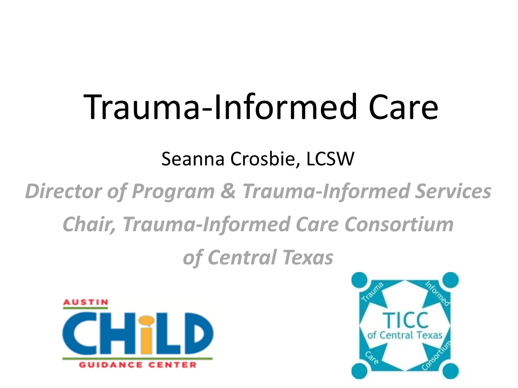 Trauma-Informed Care