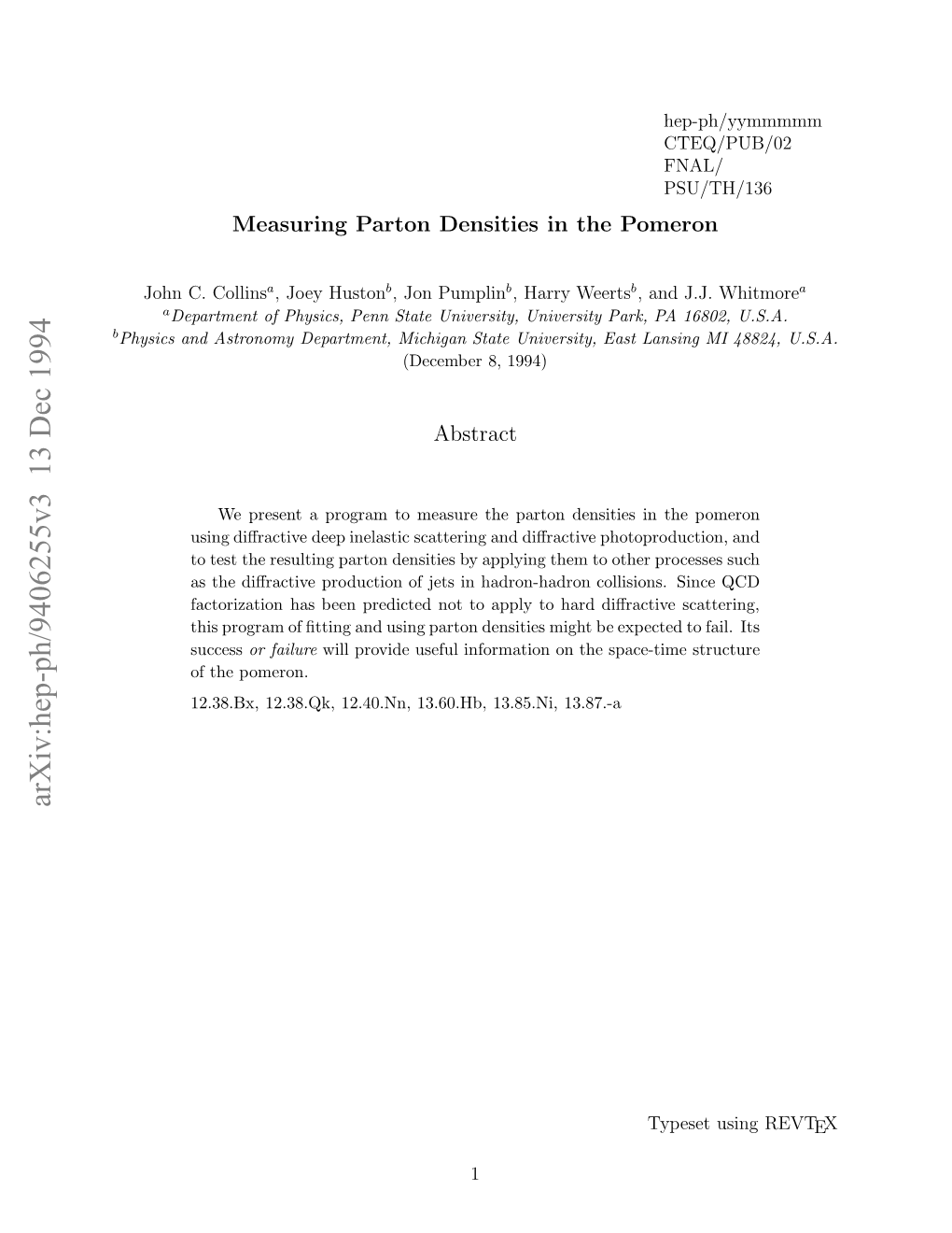 Measuring Parton Densities in the Pomeron