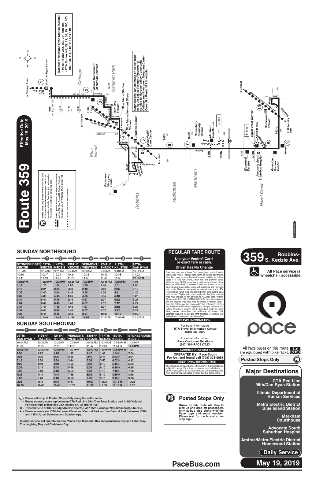 Routes 352, 353, 381 and 395