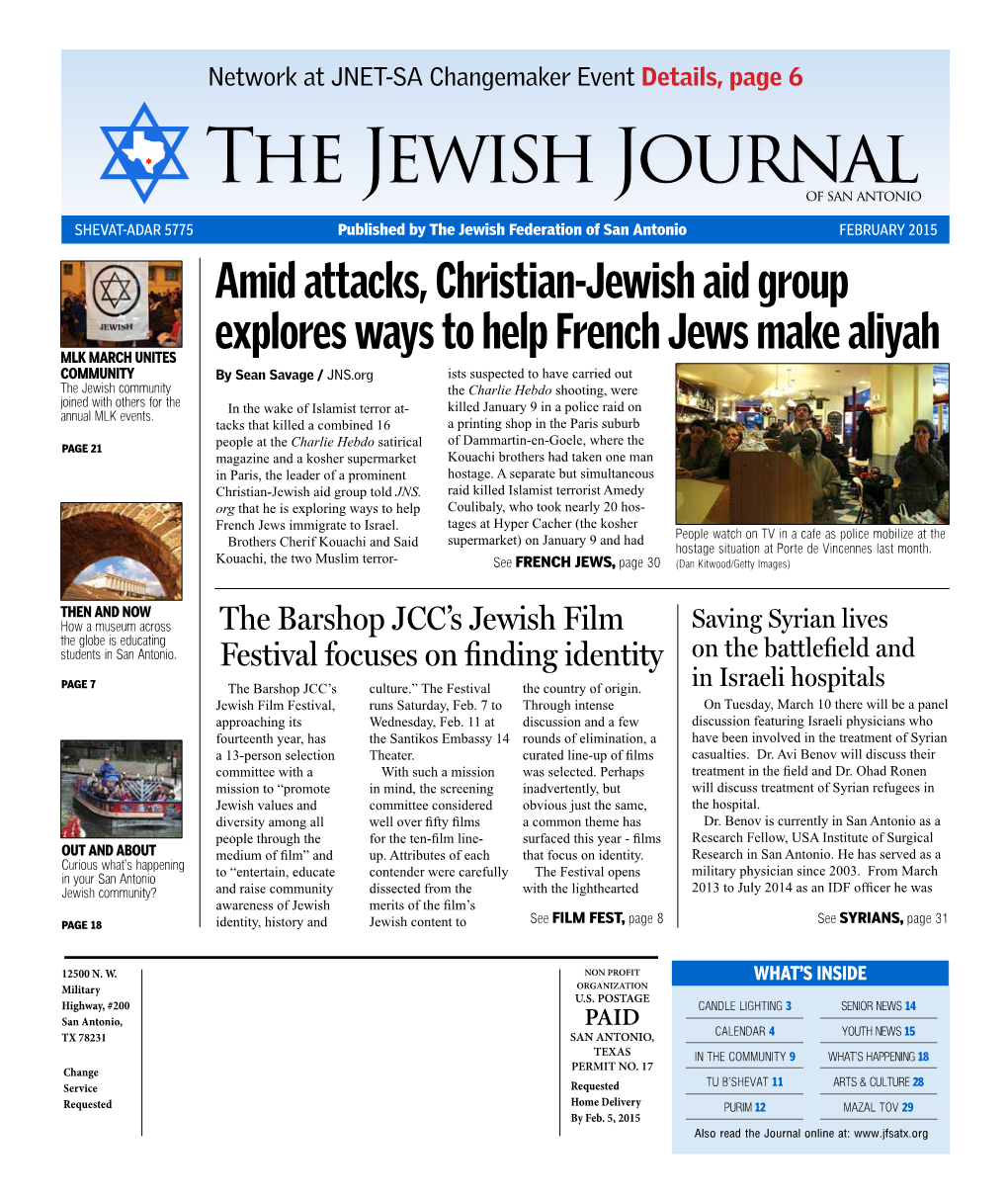 Jewish Journal February 2015