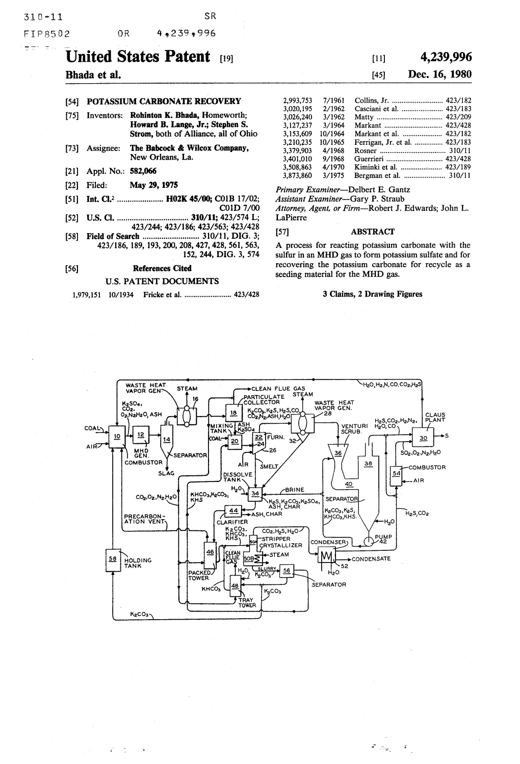 United States Patent (19) 11 4,239,996 Bhada Et Al