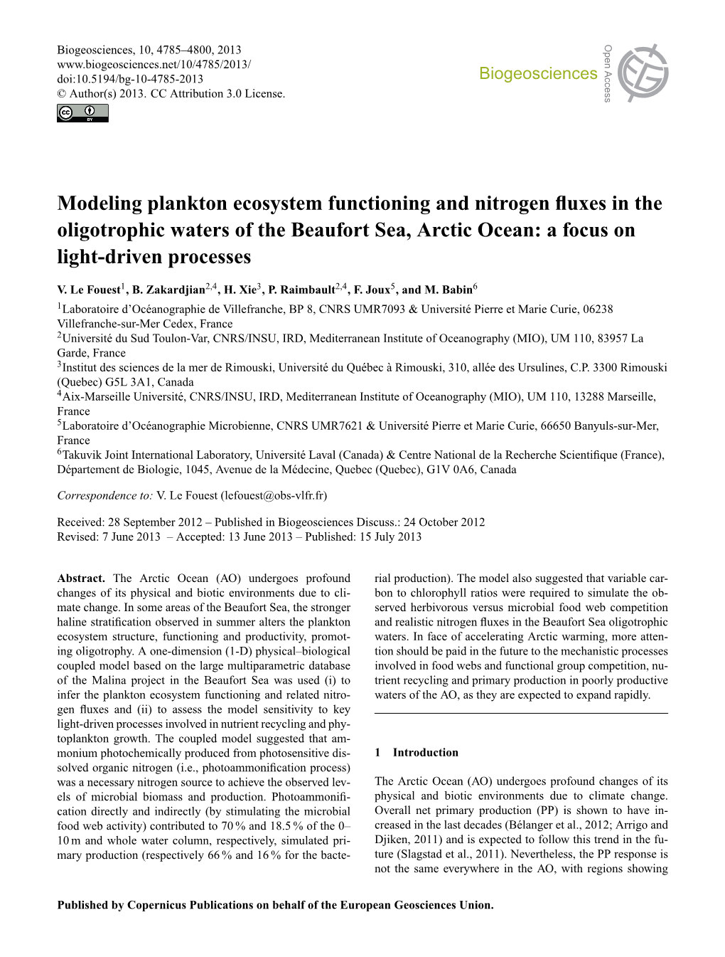 Modeling Plankton Ecosystem Functioning and Nitrogen Fluxes In