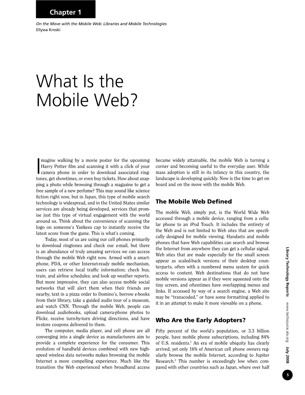 What Is the Mobile Web?