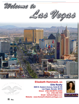Las Vegas, Nevada 89123 Direct: (702) 338-BETH (2384) Fax: (702) 456-1959 Email: Bethatc21@Aol.Com Website: TABLE of CONTENTS