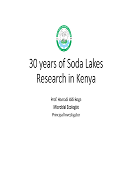 Soda Lakes Research in Kenya