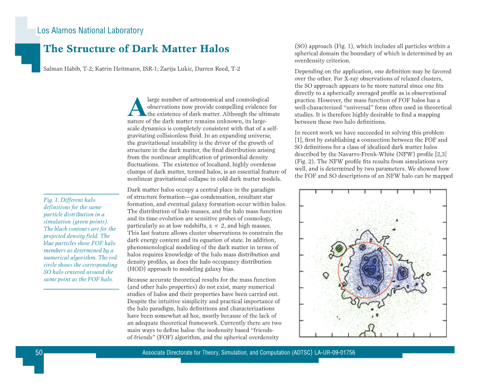 The Structure of Dark Matter Halos Spherical Domain the Boundary of Which Is Determined by an Overdensity Criterion