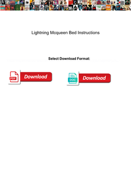 Lightning Mcqueen Bed Instructions