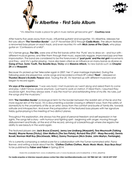 Iv Albertine - First Solo Album