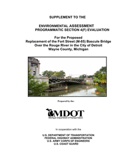 MDOT M-85 Fort Street Bridge EA Supplement