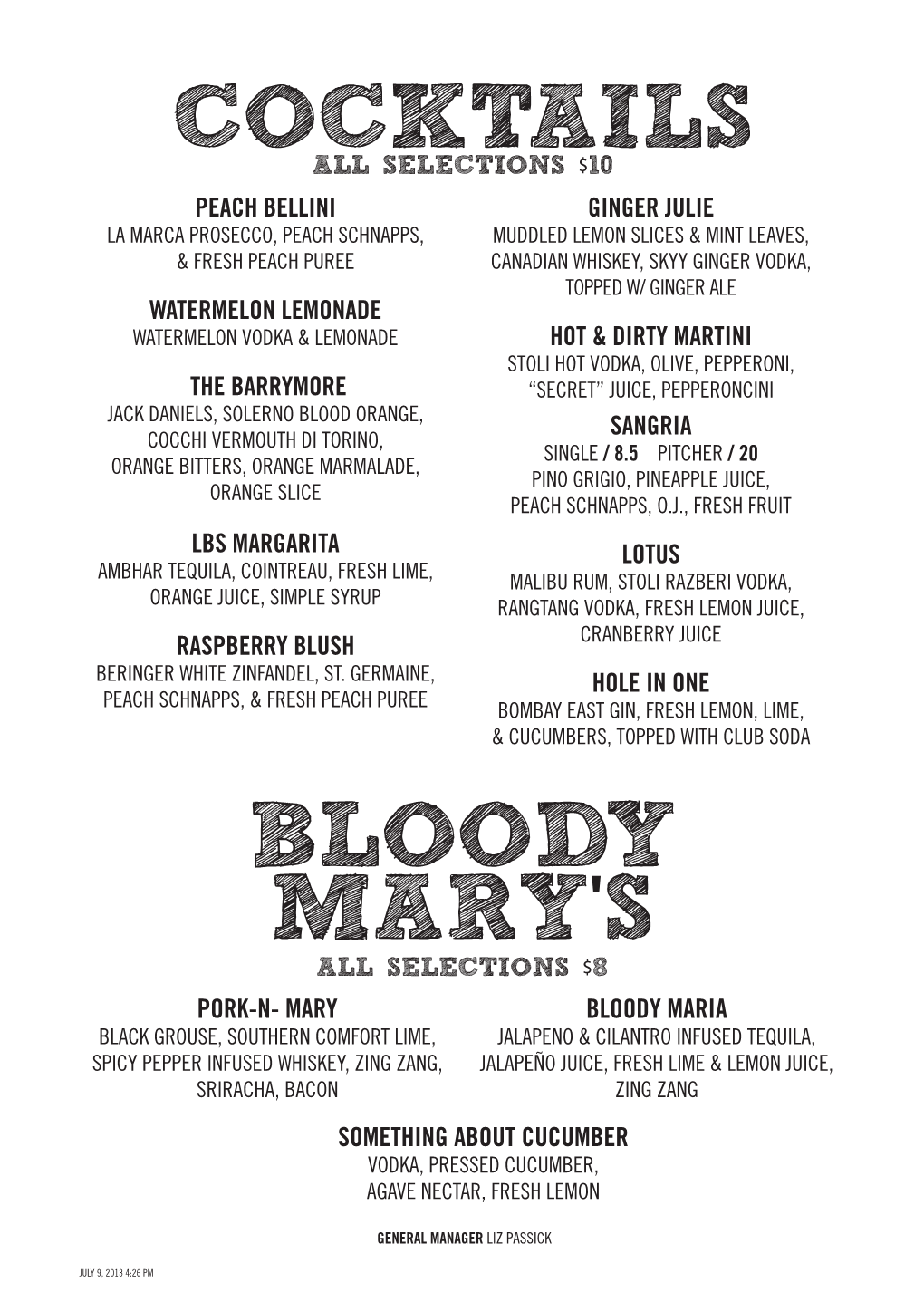 BLOODY MARY' S
