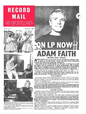ADAM FAITH RECORD MAIL SPECIAL ADAM FAITH Has Cut His First LP for Parlophone