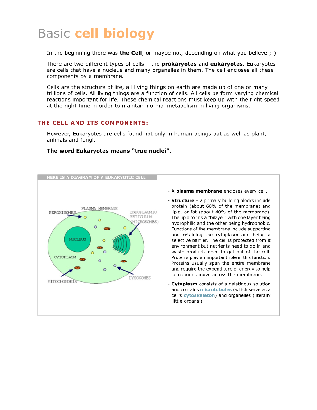 Basic Cell Biology