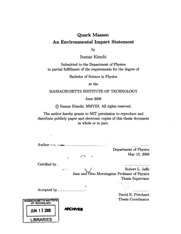 Quark Masses