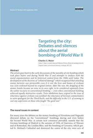Debates and Silences About the Aerial Bombing of World War II