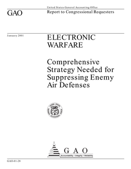 GAO-01-28 Electronic Warfare: Comprehensive Strategy Needed