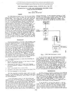 Implementation of an INTEL 8080 Microprocessor Development