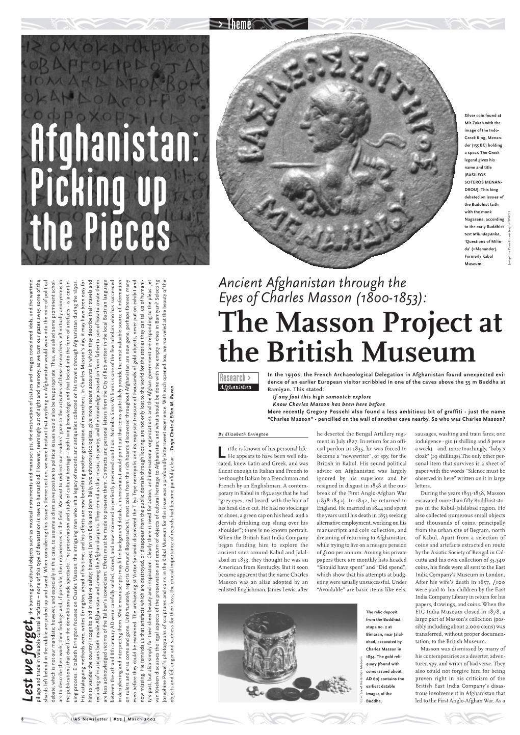 The Masson Project at the British Museum