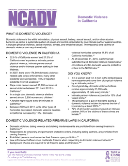 Domestic Violence in California