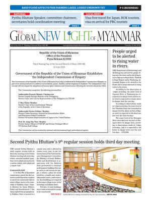 Second Pyithu Hluttaw's 9Th Regular Session Holds Third Day Meeting