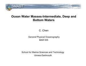 Ocean Water Masses-Intermediate, Deep and Bottom Waters
