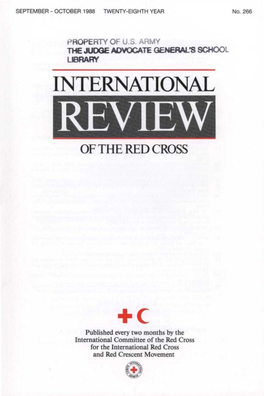 International Review of the Red Cross, September-October 1988