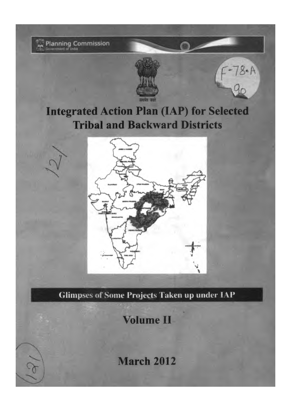 Integrated Action Plan (Lap) for Selected Tribal and Backward Districts