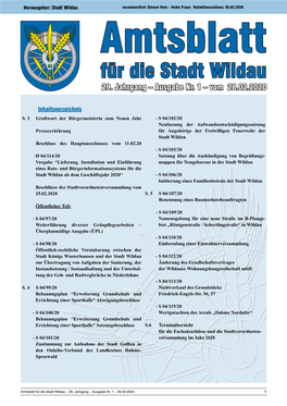 Wildauer Amtsblatt 2020 Ausgabe 1.Pdf