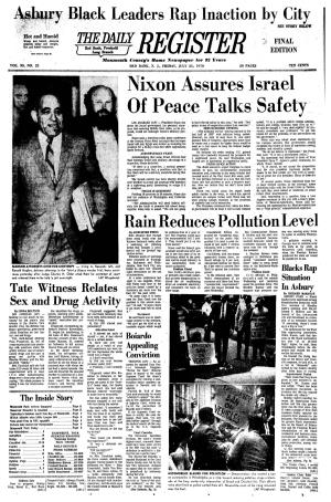 Nixon Assures Israel of Peace Talks Safety