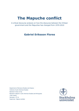 The Mapuche Conflict