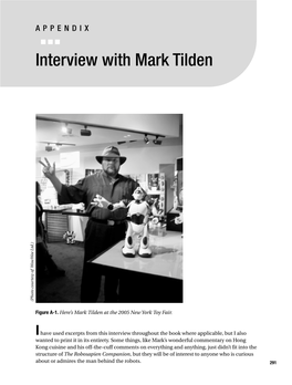 Interview with Mark Tilden (Photo Courtesy of Wowwee Ltd.) Wowwee Courtesy of (Photo