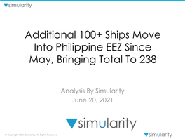 Additional 100+ Ships Move Into Philippine EEZ Since May, Bringing Total to 238