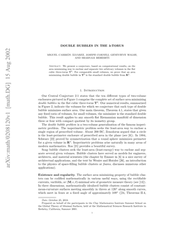 Arxiv:Math/0208120V1 [Math.DG] 15 Aug 2002