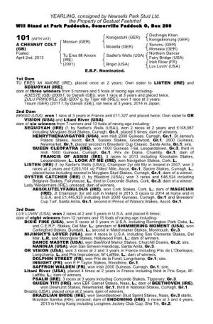 YEARLING, Consigned by Newsells Park Stud Ltd. the Property of Gestuet Faehrhof Will Stand at Park Paddocks, Somerville Paddock O, Box 299