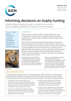 IUCN Briefing Paper