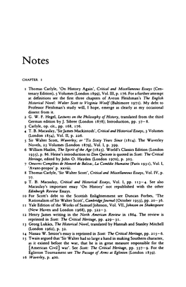 I Thomas Carlyle, 'On History Again', Critical and Miscellaneous Essays (Cen- Tenary Edition), 5 Volumes (London I 899), Vol. II