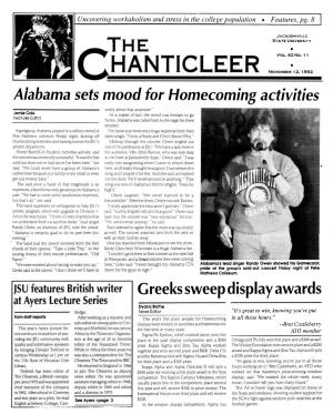 Alabama Sets Mood for Homecoming Activities Greeks Sweep Display Awards