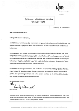 Schleswig-Holsteinischer Landtag Umdruck 18/316
