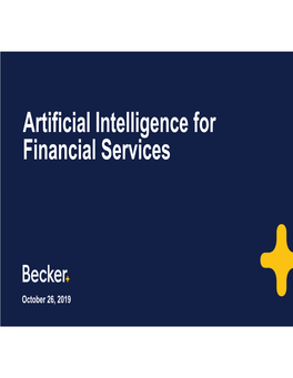 Artificial Intelligence for Financial Services