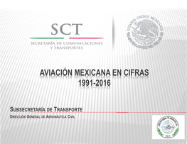 Aviación Mexicana En Cifras 1991-2016
