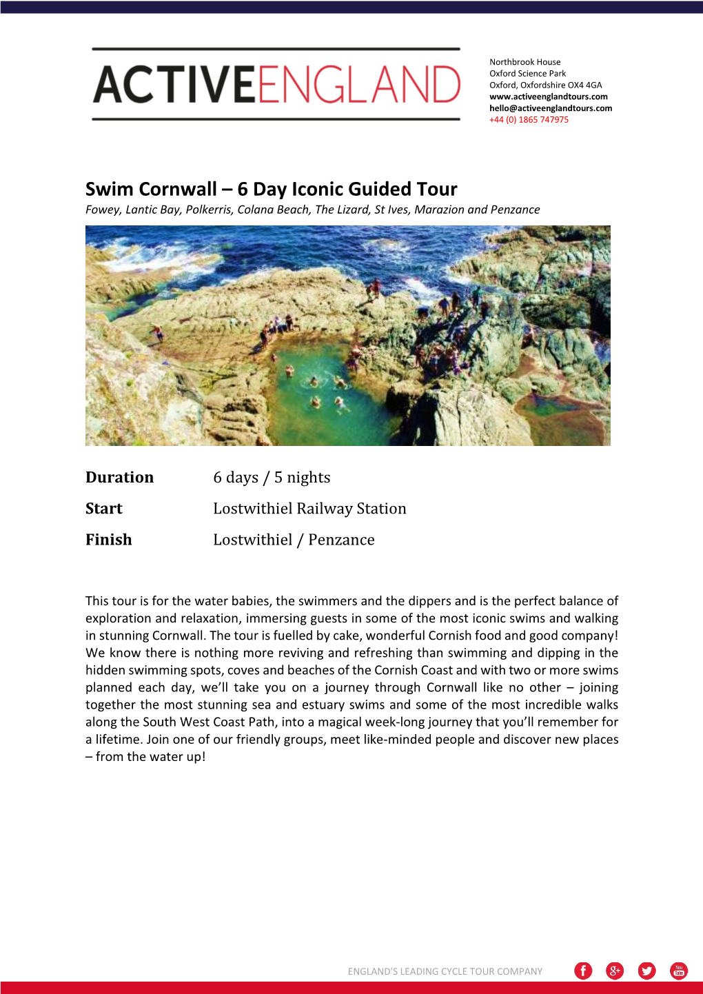 Swim Cornwall – 6 Day Iconic Guided Tour Fowey, Lantic Bay, Polkerris, Colana Beach, the Lizard, St Ives, Marazion and Penzance